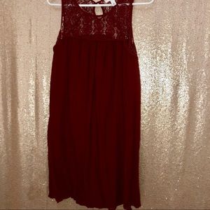 Dark red Maternity Dress.